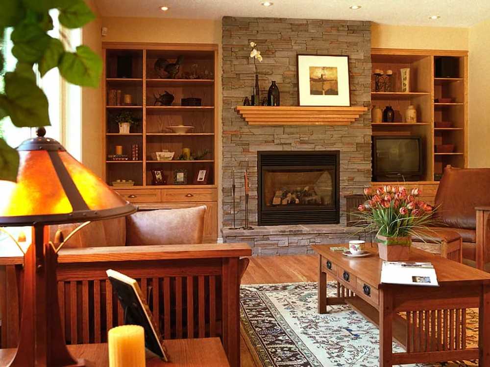 A hardwood floor living room from a house built by LandArk Homes