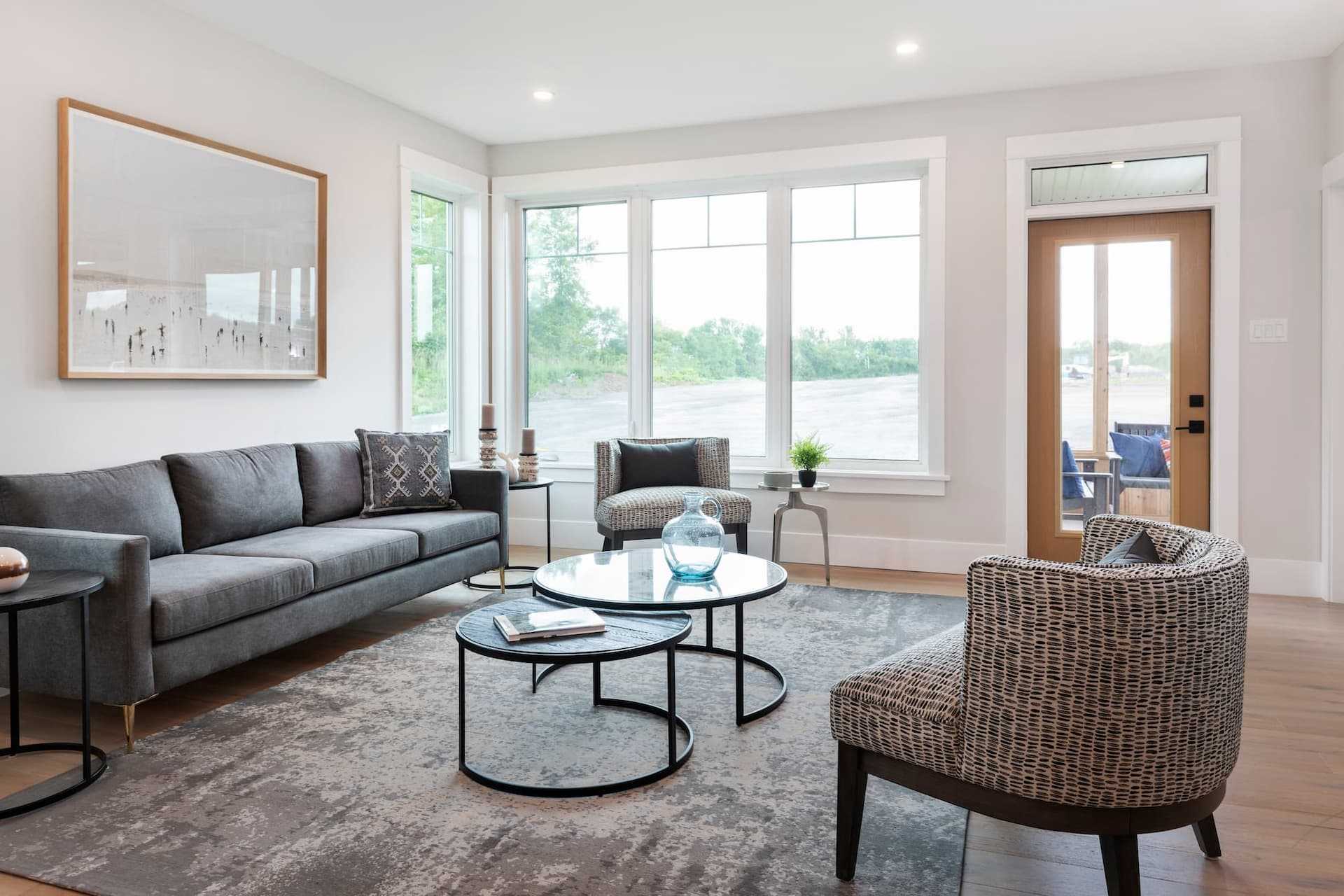 A living room in a home at Watercolour Westport.