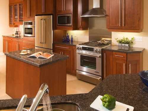 A modern kitchen from a house built by LandArk Homes