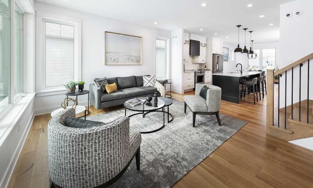 A living room from a home built by LandArk homes.